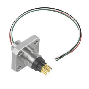FCR1504M 4 Pin Male Flange Connection Mounted Deepwater Bulkhead Connectors Underwater Connector for Subsea ROV Thruster